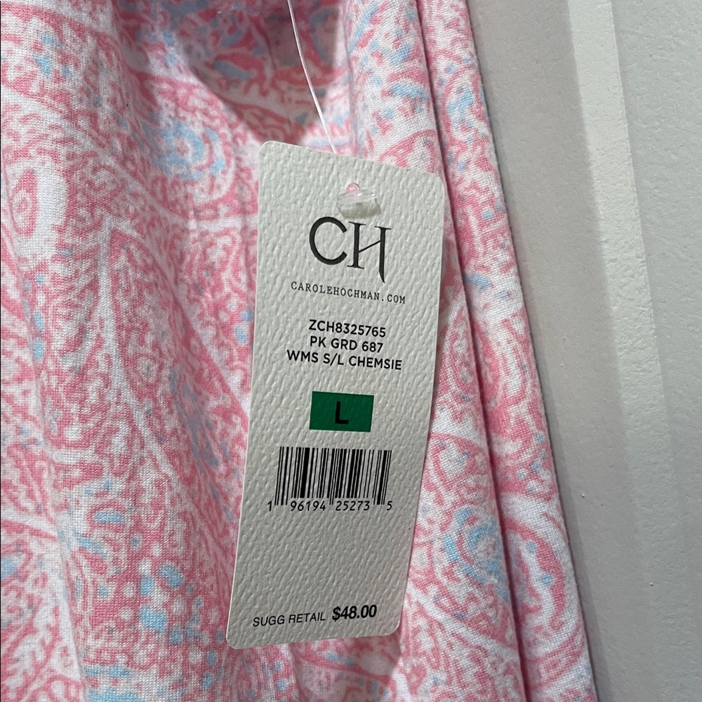 Carole Hochman Pink Paisley Sleep Dress - Picture 2 of 2